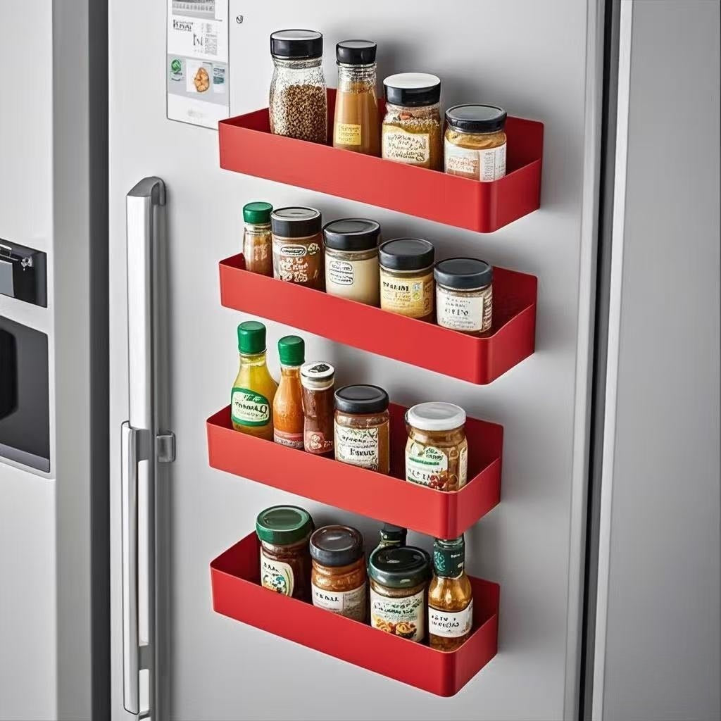 MagnoShelf Duo - סלסלות מגנטיות שמנצלות את צד המקרר והופכות בלגן לסדר
